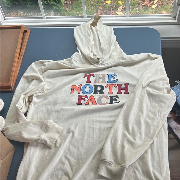 The North Face Off-White Hoodie with Multicolor Logo - Picture 1 of 3